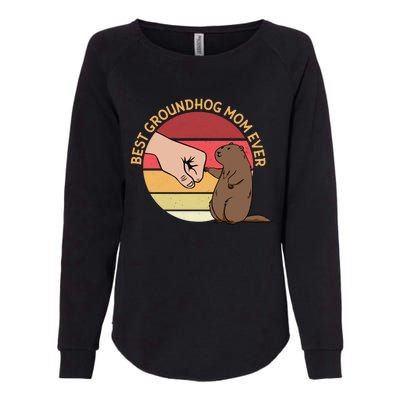 Groundhog Day Funny Quote Best Groundhog Mom Ever Womens California Wash Sweatshirt