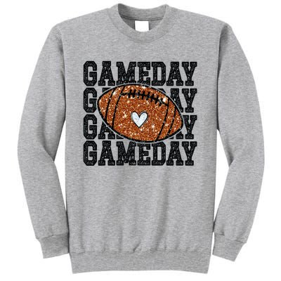 Game Day Football Bling Bling Football Lover Trendy Tall Sweatshirt