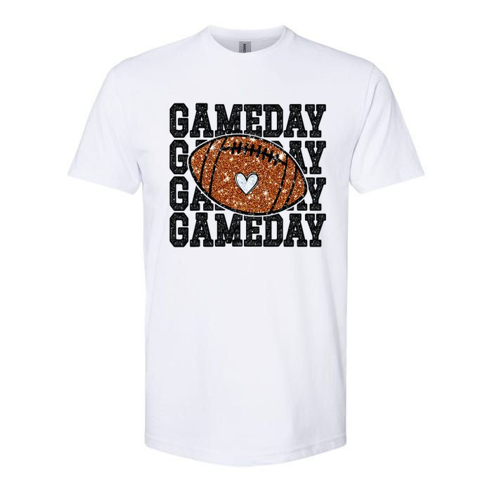 Game Day Football Bling Bling Football Lover Trendy Softstyle CVC T-Shirt