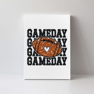 Game Day Football Bling Bling Football Lover Trendy Canvas