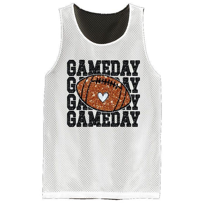 Game Day Football Bling Bling Football Lover Trendy Mesh Reversible Basketball Jersey Tank