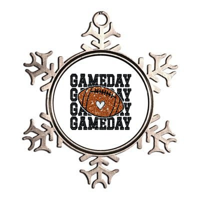 Game Day Football Bling Bling Football Lover Trendy Metallic Star Ornament