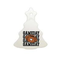 Game Day Football Bling Bling Football Lover Trendy Ceramic Tree Ornament