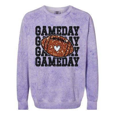 Game Day Football Bling Bling Football Lover Trendy Gift Colorblast Crewneck Sweatshirt