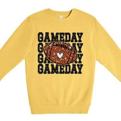 Game Day Football Bling Bling Football Lover Trendy Gift Premium Crewneck Sweatshirt