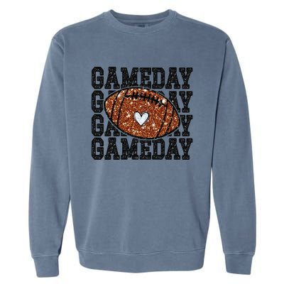 Game Day Football Bling Bling Football Lover Trendy Gift Garment-Dyed Sweatshirt