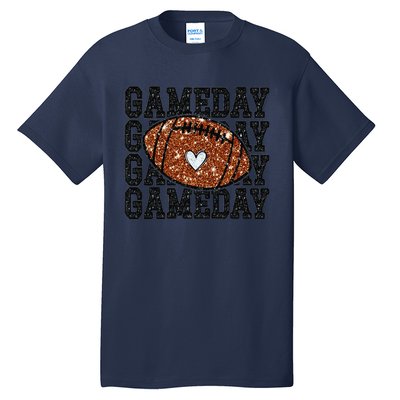 Game Day Football Bling Bling Football Lover Trendy Gift Tall T-Shirt