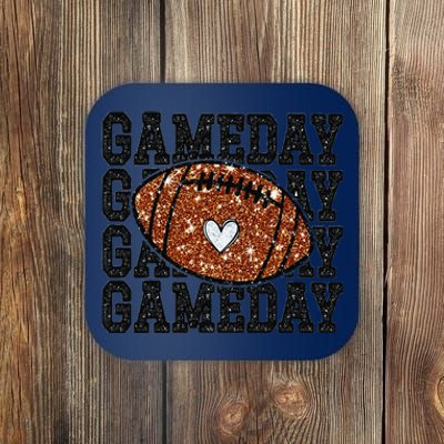 Game Day Football Bling Bling Football Lover Trendy Gift Coaster