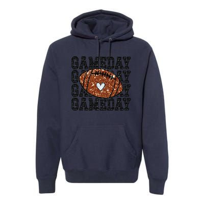 Game Day Football Bling Bling Football Lover Trendy Gift Premium Hoodie