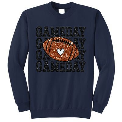 Game Day Football Bling Bling Football Lover Trendy Gift Tall Sweatshirt