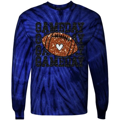 Game Day Football Bling Bling Football Lover Trendy Gift Tie-Dye Long Sleeve Shirt