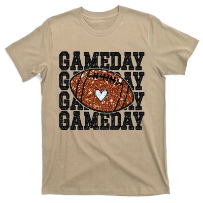 Game Day Football Bling Bling Football Lover Trendy Gift T-Shirt