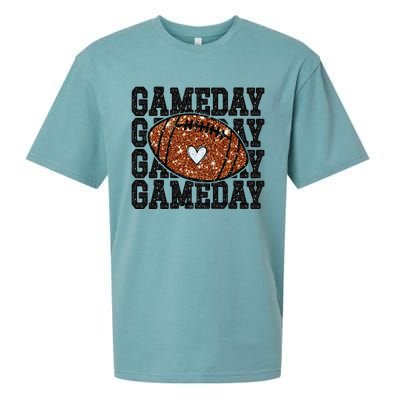 Game Day Football Bling Bling Football Lover Trendy Gift Sueded Cloud Jersey T-Shirt