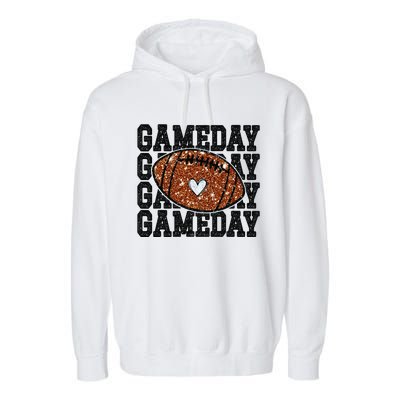 Game Day Football Bling Bling Football Lover Trendy Gift Garment-Dyed Fleece Hoodie