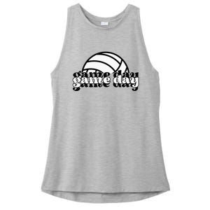 Game Day Funny Team Sports Volleyball Mom Dad Coach Ladies PosiCharge Tri-Blend Wicking Tank