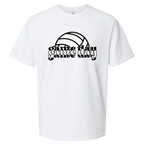 Game Day Funny Team Sports Volleyball Mom Dad Coach Sueded Cloud Jersey T-Shirt