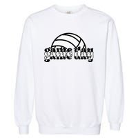 Game Day Funny Team Sports Volleyball Mom Dad Coach Garment-Dyed Sweatshirt