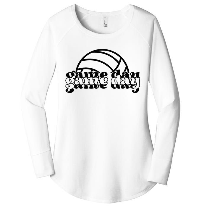 Game Day Funny Team Sports Volleyball Mom Dad Coach Women's Perfect Tri Tunic Long Sleeve Shirt