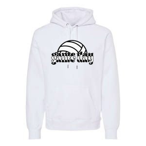 Game Day Funny Team Sports Volleyball Mom Dad Coach Premium Hoodie