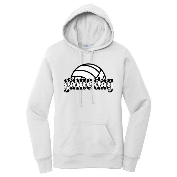 Game Day Funny Team Sports Volleyball Mom Dad Coach Women's Pullover Hoodie