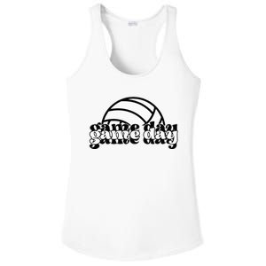 Game Day Funny Team Sports Volleyball Mom Dad Coach Ladies PosiCharge Competitor Racerback Tank