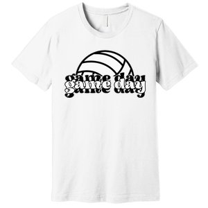 Game Day Funny Team Sports Volleyball Mom Dad Coach Premium T-Shirt