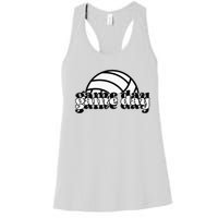 Game Day Funny Team Sports Volleyball Mom Dad Coach Women's Racerback Tank