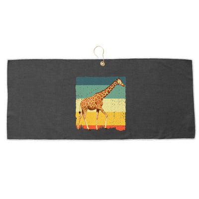 Giraffe Design For Giraffe Okapi Lover Large Microfiber Waffle Golf Towel