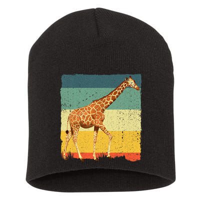 Giraffe Design For Giraffe Okapi Lover Short Acrylic Beanie