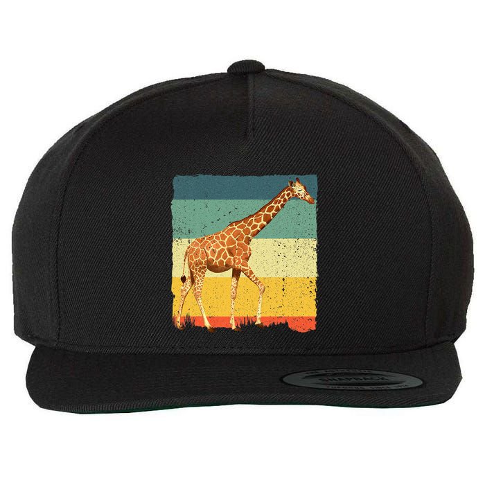 Giraffe Design For Giraffe Okapi Lover Wool Snapback Cap