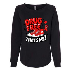 Groovy Dru.G Free Red Ribbon Week ThatS Me Awareness Chucks Womens California Wash Sweatshirt