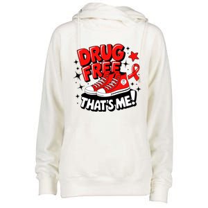 Groovy Dru.G Free Red Ribbon Week ThatS Me Awareness Chucks Womens Funnel Neck Pullover Hood