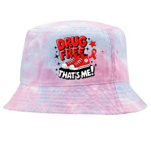 Groovy Dru.G Free Red Ribbon Week ThatS Me Awareness Chucks Tie-Dyed Bucket Hat