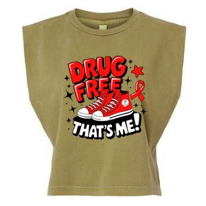 Groovy Dru.G Free Red Ribbon Week ThatS Me Awareness Chucks Garment-Dyed Women's Muscle Tee