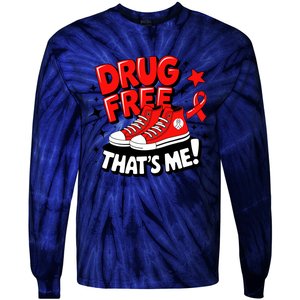 Groovy Dru.G Free Red Ribbon Week ThatS Me Awareness Chucks Tie-Dye Long Sleeve Shirt