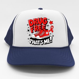 Groovy Dru.G Free Red Ribbon Week ThatS Me Awareness Chucks Trucker Hat