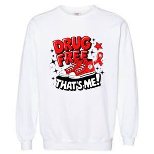 Groovy Dru.G Free Red Ribbon Week ThatS Me Awareness Chucks Garment-Dyed Sweatshirt