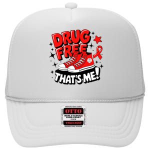 Groovy Dru.G Free Red Ribbon Week ThatS Me Awareness Chucks High Crown Mesh Back Trucker Hat