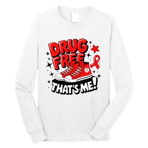 Groovy Dru.G Free Red Ribbon Week ThatS Me Awareness Chucks Long Sleeve Shirt