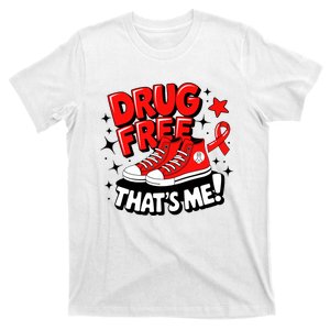 Groovy Dru.G Free Red Ribbon Week ThatS Me Awareness Chucks T-Shirt