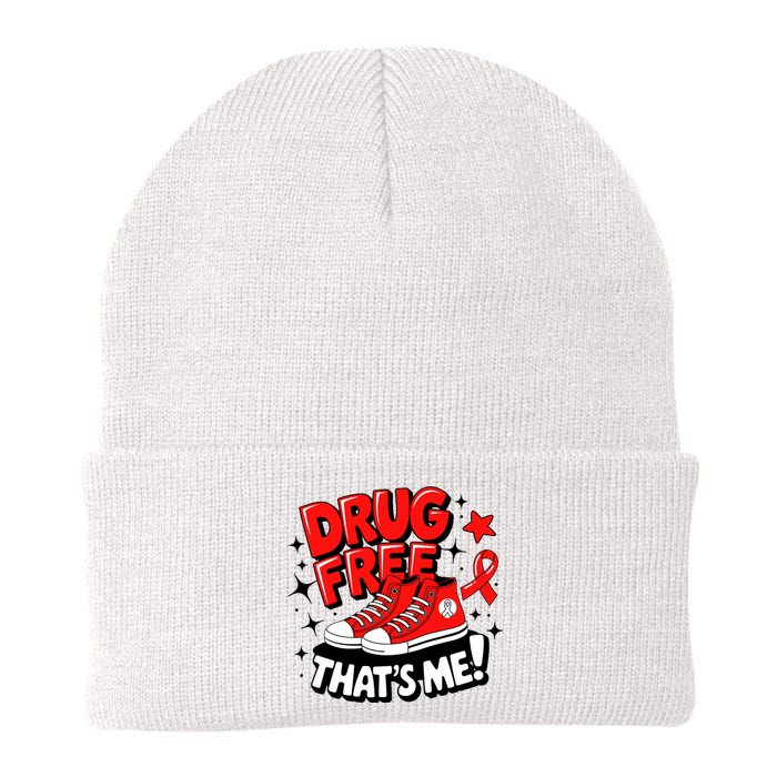 Groovy Dru.G Free Red Ribbon Week ThatS Me Awareness Chucks Knit Cap Winter Beanie