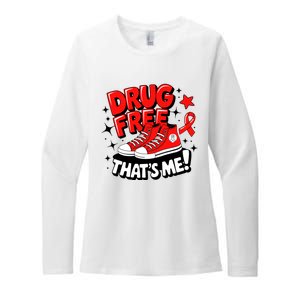 Groovy Dru.G Free Red Ribbon Week ThatS Me Awareness Chucks Womens CVC Long Sleeve Shirt