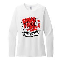 Groovy Dru.G Free Red Ribbon Week ThatS Me Awareness Chucks Womens CVC Long Sleeve Shirt