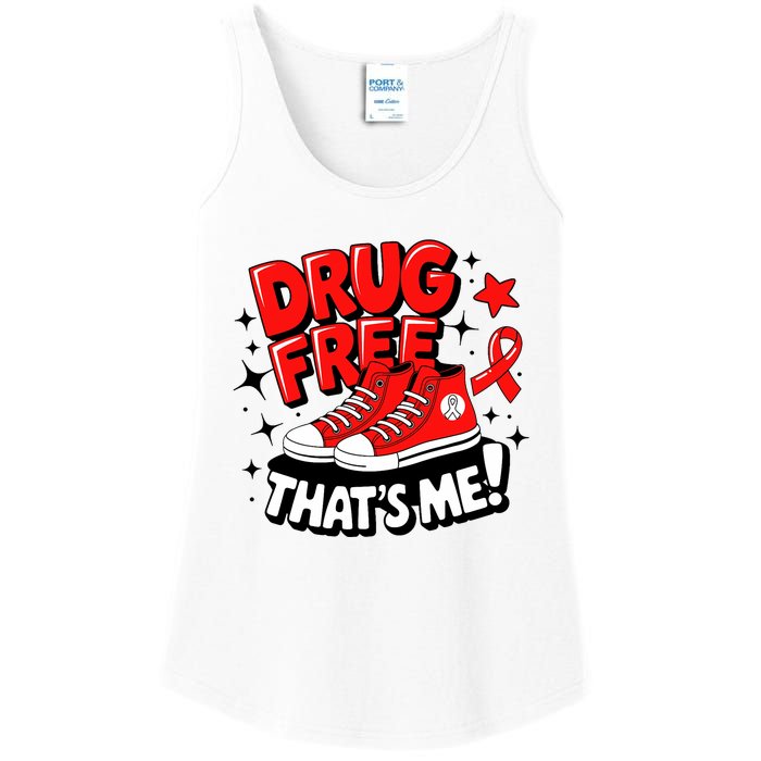 Groovy Dru.G Free Red Ribbon Week ThatS Me Awareness Chucks Ladies Essential Tank