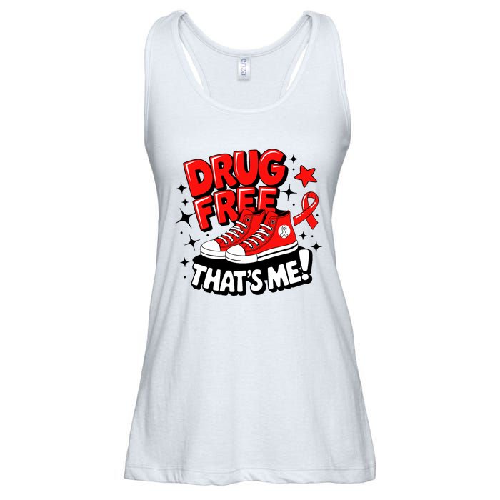 Groovy Dru.G Free Red Ribbon Week ThatS Me Awareness Chucks Ladies Essential Flowy Tank