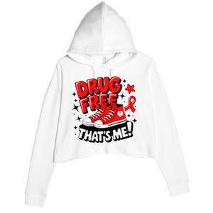 Groovy Dru.G Free Red Ribbon Week ThatS Me Awareness Chucks Crop Fleece Hoodie