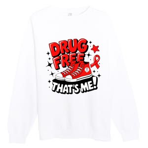 Groovy Dru.G Free Red Ribbon Week ThatS Me Awareness Chucks Premium Crewneck Sweatshirt