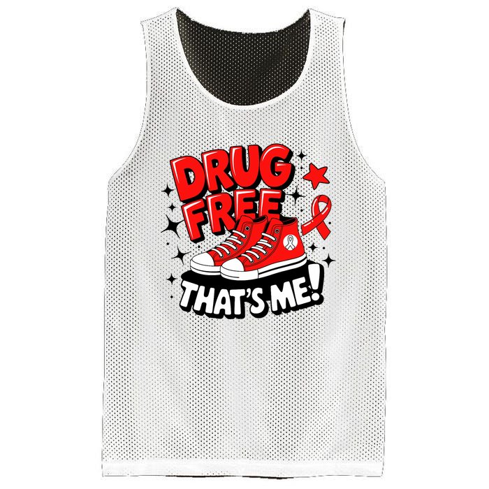 Groovy Dru.G Free Red Ribbon Week ThatS Me Awareness Chucks Mesh Reversible Basketball Jersey Tank