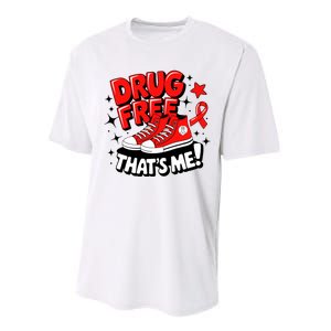 Groovy Dru.G Free Red Ribbon Week ThatS Me Awareness Chucks Performance Sprint T-Shirt