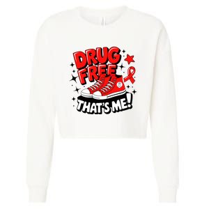 Groovy Dru.G Free Red Ribbon Week ThatS Me Awareness Chucks Cropped Pullover Crew